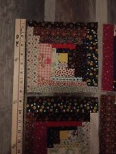 4- Vintage Antique Patchwork Quilt Blocks Log Cabin, Early Calicos & More A-50 picture