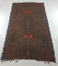 Vintage Dutch Paisley Beautiful Multicolor Wool Multi Sided Shawl 242x138 cm picture