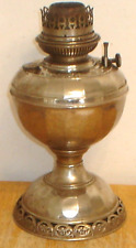 Antique B&H Bradley & Hubbard No. 4 Radiant Nickel Oil Lamp No Flame Spreader picture