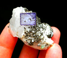  NATURAL blue phantom Cube FLUORITE pyrrhotite Crystal  Mineral Specimen/china picture