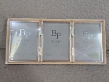 Silver Plated Triple Picture Frame On Solid Brass New BP 2 1/2