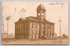 New Rockford North Dakota~Eddy County Courthouse~c1910 RPPC picture