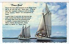 1975 - DOWN EAST - Windjammers Sailing Down East to Maine Boats Postcard picture
