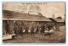 1917 Our Quarters Camp Cabin New Rochelle Fort Slocum NY Soldiers WW1 Postcard picture