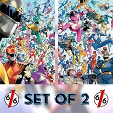 🚨💥 MIGHTY MORPHIN & POWER RANGERS #1 SET OF 2 1:10 Mora Ratio Variant NM picture