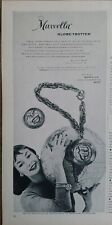 1956 Marvella charm bracelet world globe trinket vintage jewelry ad picture