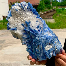 5.58LB Rare Natural beautiful Blue KYANITE with Quartz Crystal Specimen Rough picture