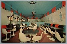 Atlanta GA Paschal's Carousel Lounge 834 Hunter Street c1964 Postcard picture