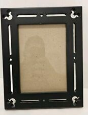 Disney Parks Mickey Mouse Wood 8x10 Frame Holds 5X7 Photo Picture Black Cut Out picture