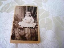 Antique CDV Photo Baby Surname Stephenson Pontiac Michigan 1885 Nice Backstamp picture