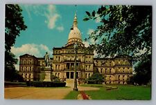Lansing Michigan MI State Capitol Building Postcard 1950s picture