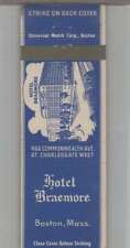 Matchbook Cover - Vintage Boston, MA Hotel Braemore Boston, MA picture