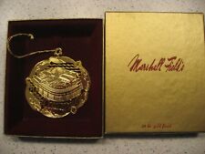 Vtg Marshall Fields 24k Gold over Brass Christmas Ornament Shedd Oceanarium MF-3 picture