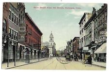Dubuque, IA Iowa 1911 Postcard, Main Street Scene picture