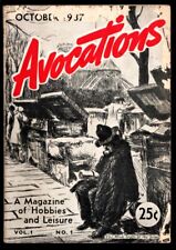 Avocations #1 10/1937-1st issue-magazine of hobbies & leisure-Southern States... picture