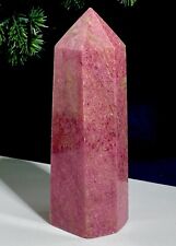 Large 387g Rhodonite Beautiful Obelisk Quartz Crystal Tower Healing Point picture
