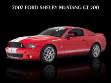 2007 Ford Shelby Mustang GT 500 in Red New Metal Sign: 12x16