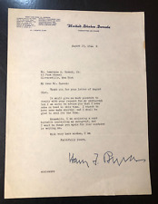 1944 U.S. Senator Harry Flood Byrd Sr. Signed Letter VA 