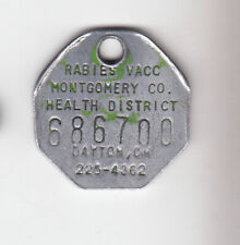 MONTGOMERY COUNTY DAYTON OHIO RABIES VACCINATED DOG LICENSE TAG #686700 picture