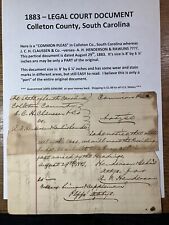 1883 - LEGAL COURT DOCUMENT - Colleton Co., SC - Claussen -vs- Henderson/Rawlins picture