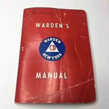 VTG 40s-50s Wardens Manual Warden New York CIVIL DEFENSE MANUAL BOOKLET picture