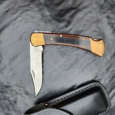 Buck 110 Folding Knife W/leather Sheath Unused Condition 9 Inch Open picture