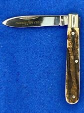 Vintage Zwilling J.A. Henckels 1 Blade Folding Knife Stag Germany Twinworks picture