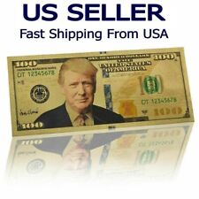 Donald Trump Pack Of 10 - $100 Dollar Bills Gold Foil Banknote picture