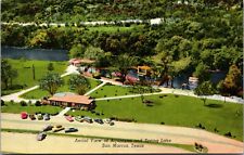 Vtg San Marcos Texas TX Aquarena and Spring Lake Aerial View 1950s Postcard picture