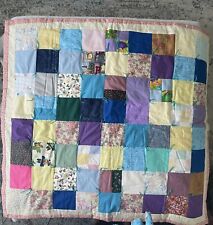 Vintage Quilt Patchwork 40x40 inch Square Handmade Multicolor picture
