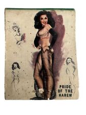 Vintage Pinup Matchbook Louisville Kentucky Club Neon Pride Of The Harem picture