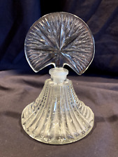 Vintage Pressed Glass Perfume Bottle 1960's Unbranded Interesting Stopper picture