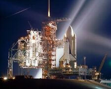 SPACE SHUTTLE COLUMBIA (STS-1) NIGHT LAUNCH PAD 1981 8X10 NASA PHOTO REPRINT picture