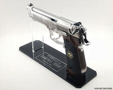 Classic Piano Black Acrylic Beretta M92 Stand with Engraved Text (Customizable) picture