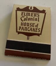 Vtg 1960s Elmer’s Colonial House Pancakes Portland , OR Matchbook Full Unstruck picture