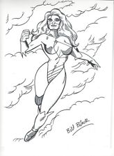 MS. VICTORY   ORIGINAL ART  AC by Bill Black w. signed note picture