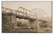RPPC Old Iron Bridge BYESVILLE OH Ohio 1910 Real Photo Postcard picture
