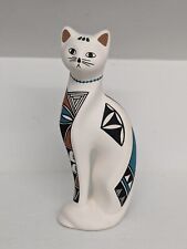 Native American Acoma Pueblo Cat Pottery Figurine 11