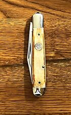 Queen Steel BB8 Two Blade Burnt Bone 4.5” English Jack Folding Pocket Knife. picture