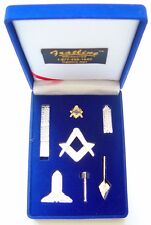 Masonic Mini Working Tool Gift Set with Lapel Pin (Bright Silver Finish) picture