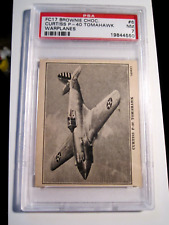 1940 FC17 BROWNIE CHOCOLATE CURTISS P-40 TOMAHAWK WARPLANES #8 PSA GRADED NM-7 picture