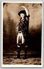 c 1920's RPPC Girl Lady Scottish Kilt Regalia Dancing Vintage Photo Postcard picture