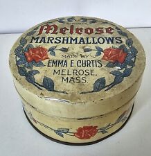 Antique Melrose Marshmallows 4 oz Tin 4 1/4