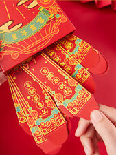 LUCKY MONEY Red Envelopes CHINESE NEW YEAR Gift Packet W/12 Lucky Draw Pocket picture