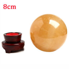 50~80mm Natural Citrine Quartz Crystal Sphere Ball Healing Gemstone+Stand New picture