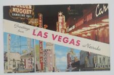 Vintage Greeting from Las Vegas Nevada Golden Nugget Postcard (A41) picture