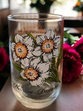 Drinking Glass 1950s Brockway Flower of The Month Narcissus December Glassware picture