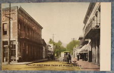 1910s POSTCARD MIDDLEPORT OH/OHIO MILL ST W FROM 3RD ST BUSINESS DISTRICT picture