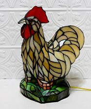 Stained Glass Style Rooster Lamp Night Light 14