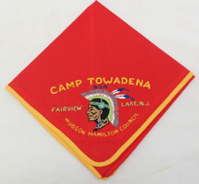Boy Scouts Camp Towadena Fairview Lake NJ Hudson Hamilton Council Neckerchief picture